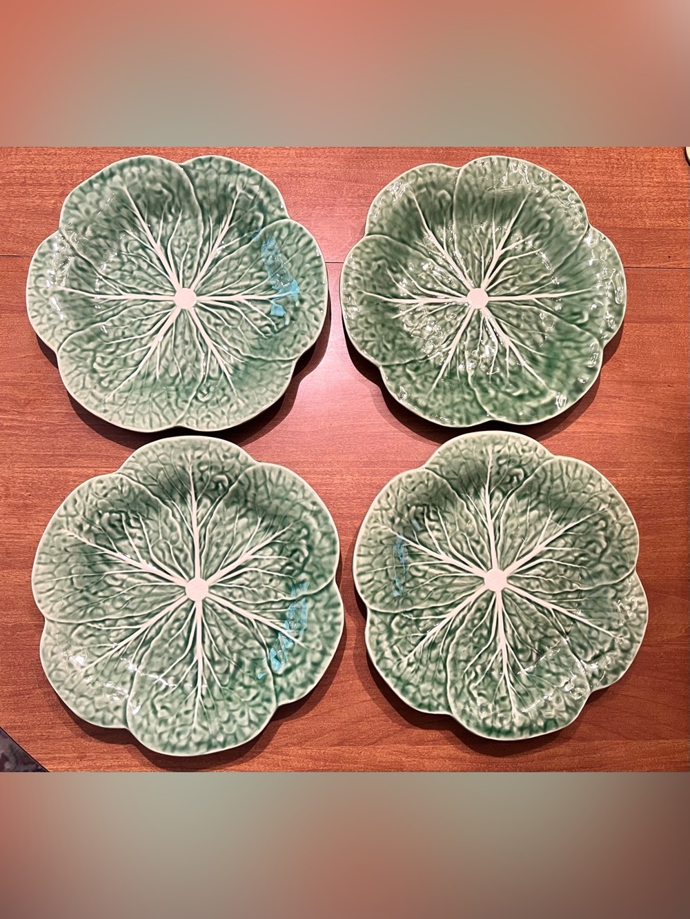 4 Bordallo Pinheiro Salad Plates